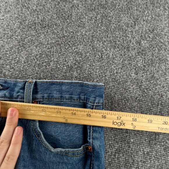 Levis 501 93 Straight Jeans Button Fly Classic Blue Denim Men Cotton ACTL 32X29 - Picture 14 of 16